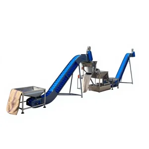 30 Feet MS Bucket Food Grade Automatic Modular Belt Conveyor Bucket Elevator Lifting System 1Ton Capacity Food Processing Lines