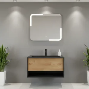 Global Best-Seller Modernization Double Sink Bathroom Vanity with CE Approved for Family Use Standard