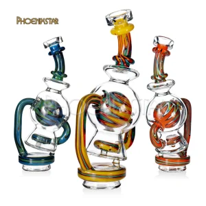 8 Inches Durable Glass Puffco Made with American Colors Dry Herb Vaporizer Wholesale