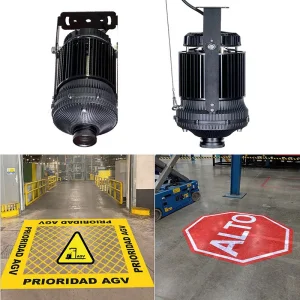 Proyector de Advertencia Virtual LED 320W para Uso en Almacén y Taller