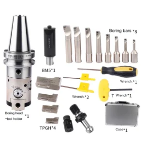 High Precision 0.002mm Fine Micro Boring System 6-150mm Boring Head Steel BT40 BT50 HSK63A SK40 SK50 HBOR50 HBOR63 Micro Boring