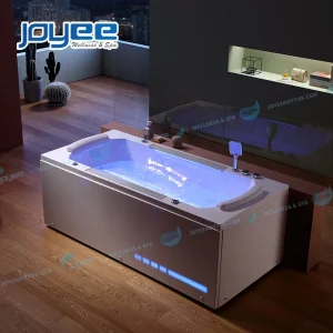 Joyee Marble Walk-in Acrylic Mini Bathtub Corner Massage SPA Bathtub Low Walk in Tub Shower Combo