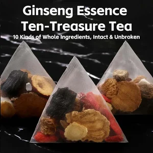 Ginseng Polygonatum Ten Treasures Herbal Tea Men Wellness Vitality Tea Boost Energy Relieve Fatigue Kidney Support Herbal Tea