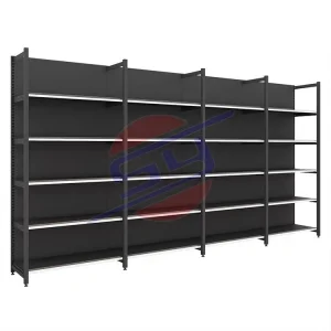 Adjustable Supermarket Shelving Modular Retail Gondola Unit Black