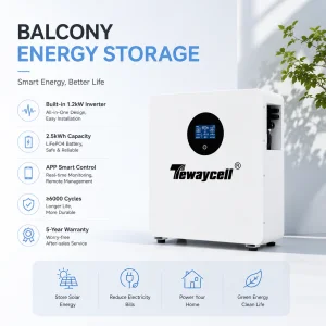 2.56kWh Solar Storage System All-in-One Balcony Power Plant 1.2kW Hybrid Inverter LiFePO4 Battery IP65 Outdoor Home ESS Kit CAN