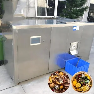 Food Waste to Fertilizer Converter - Commercial Composting &amp; Dewatering Machine for Organic Recycling
