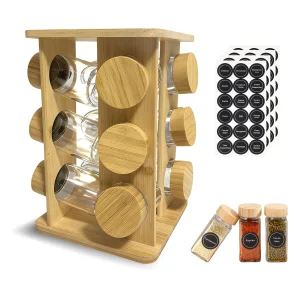 Bamboo Rotating Spice Rack