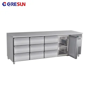 Commercial Refrigerated Pizza Prep Table with Undercounter Storage