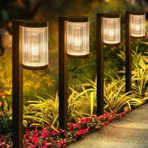 Factory New IP65 Solar Garden LED Lights Home Waterproof Decorative Ground Plug for Landscape Pathway Walkway Lawn