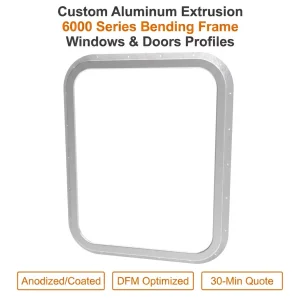 High Precision Custom 6000 Series Bending Frame Windows and Doors Profiles Aluminum Extrusion