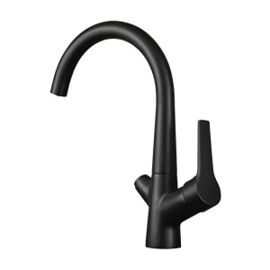 Grifo de lavabo de diseño único 3 para baño, grifo de agua de lavabo con doble manija, acabado en cromo, grifo de lavabo de bronce negro
