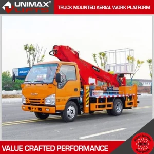Advanced Haulotte Jlg Zoomlion Tadano 20m 30m 35m 40m 45m 60m Truck Mounted Aerial Lift Bucket Lift Truck Elevated Work Platform Mobile Elevating Work Platform