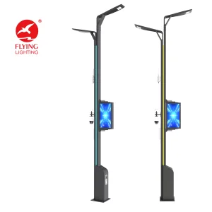 Smart Pole 5G WiFi CCTV Light Street Light With LED Screen For Smart Cities