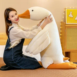 Soft Giant Big White Goose Plush Toy Long Sleeping Body Pillow