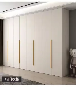 Chinese Manufacturers Supply Modern Durable Combination Golden Border Wardrobes for Hotel