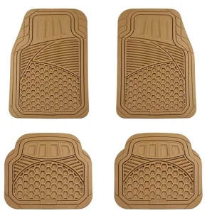 Fundamentos 4 Alfombrilla de Piso para Coche de Alta Resistencia, Beige