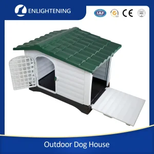Wholesale Two Doors Outdoor Indoor Waterproof Plastic Pet Dog House Dog Kennel Removable Breathable OEM Custom Modern Luxury Plastic Dog House
