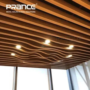 Metal Wavy Square Tube Baffle Ceiling Design
