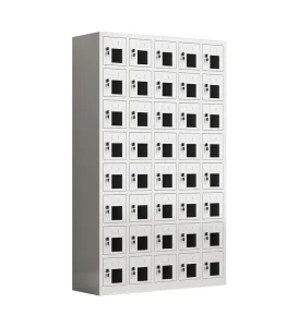 40-Door Mobile Phone Charging Storage Locker Cabinet Smart USB Charging System Electronic for School Gym Office Airport Metal