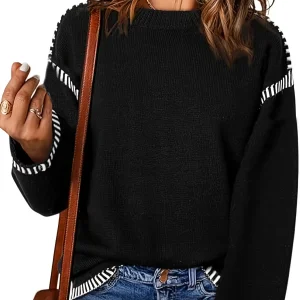 Fall Winter Womens Oversized Knitted Sweater