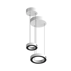 Modern 40W 54W 60W LED Architectural Pendant Lighting round Linear Suspend up Lighting with 6 Color Options for Bedroom
