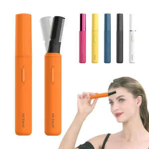 Nicemay 2 in 1 Dual Head Mini Facial Hair Remover Rechargeable Painless Lady Women Eyebrow Trimmer