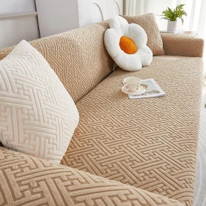 Popular Four Season Elastic Sofa Cover with Geometric Patterns for Home Office Use