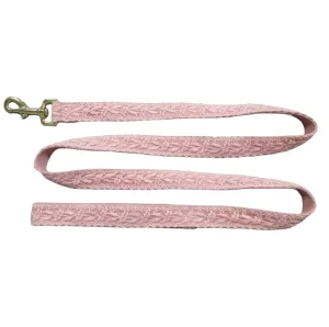 Polyester Cotton Dog Collar Leash Set with Embroidery Soft Padded Personalized Flower