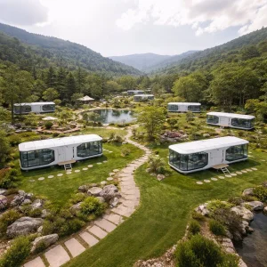 China Supplier OEM Modern Mobile Office Apartment Villa Accomodation Prefab Capsule House with Kitchen and Bathroom