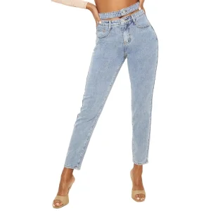 Vintage High Waist Cut Out Casual Jeans