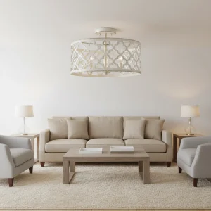 3-Light Semi Flush Mount Ceiling Light