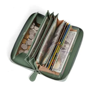Venta Caliente Diseño de Moda Cartera para Mujeres Cartera Larga de Mano Doble Cremallera Monedero de Negocios ID Cartera de Banco Tarjeta de Crédito para Dama