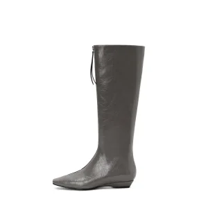 Best Square Toe Wedge Heel Knee High Boots Women Western Zip Closure Manufacturer, Companies