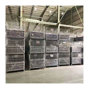 Mracking Loading 500 kg Heavy Duty Steel Wire Container with Powder Coating
