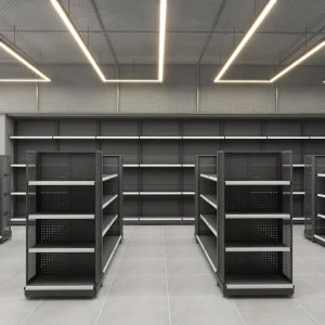 Supermarket Shelves Storage Stationery