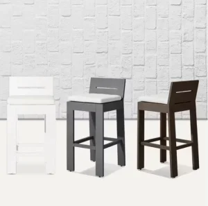 Sleek Commercial Grade Aluminum Barstool for Outdoor Dining