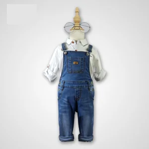 Macacão de Denim Infantil para Crianças