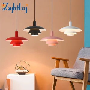 Commercial LED Lighting Single Head Light Restaurant Modern Simple Creative Personalized Lamps Nordic Bar Colorful Home Decoration Hanging Chandeliers (ZY-J025)