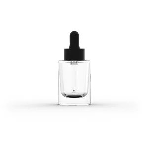Custom 30ml Oval Glass Dropper Bottle