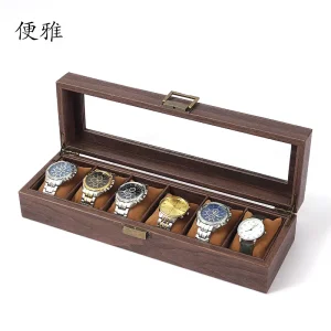 Caixa de Armazenamento de Relógios Exclusiva para Exibição de Relógios de Madeira Vintage Personalizados para Colecionadores e Entusiastas Elegante Retro Estilosa Armazenamento de Relógios