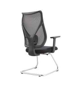 Mesh Fabric Sled Stationary Chair