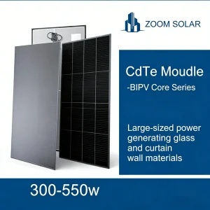 High Efficiency 300W 400W 500W Cdte Thin Film Photovoltaic Glass Module for BIPV Building Integrated Solar Systems