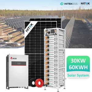 All-in-One 20kVA 30kVA 50kVA Solar Power System with High Voltage 50kwh 60kwh 100kwh Lithium Battery Backup for Outdoor and Indoor Solution
