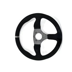 Custom Steering Wheel 13.8/350 mm 6 Bolts Grip Suede Leather Classic Steering Wheel for Rzr Can Am Golf Cart Spring Car