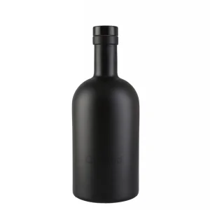 China 750 ml liquor black gin glass bottle
