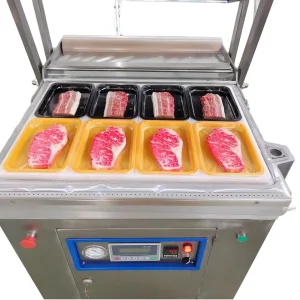 Factory Price Skin Vacuum Packing Machine Food Preservation Fish Meat Beef Pork Food Skin Packing Machine With Film Tray Mould