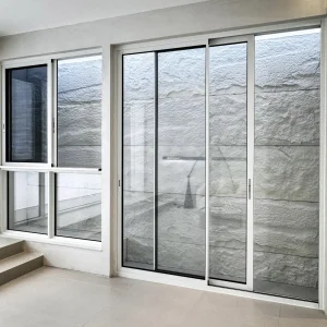 Customized Size Commercial Thermal Break Aluminum Alloy Sliding Windows Waterproof Windproof Kitchen Outdoor Double Glass