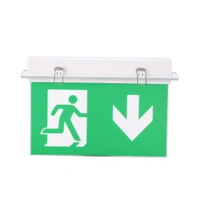 Sinal de Saída de Emergência LED de Teto Recessado / Suspenso Running Man