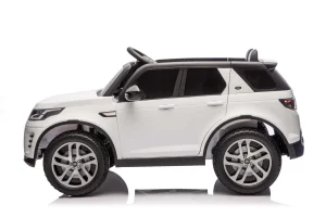 Premium Range Rover Licensed Electric Car for Kids with LED Lights &amp; Safety Belt-White