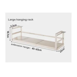 Telescopic Under Cabinet Hanging Basket, Cupboard Storage Shelf for Kitchen Organization